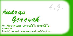 andras gercsak business card